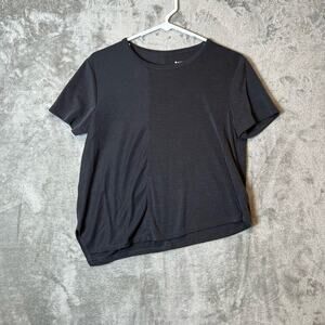 Athleta Size Small Relaxed Plain Short Sleeve‎ Tee Black Women's